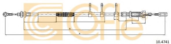 Трос, стояночная тормозная система COFLE 10.4741