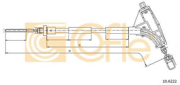 Трос, стояночная тормозная система COFLE 10.6222