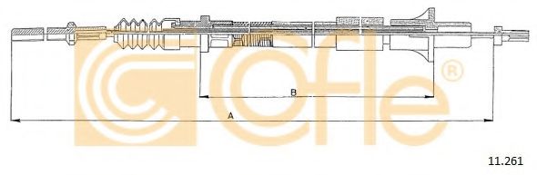 Трос, управление сцеплением COFLE 11.261