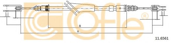 Трос, стояночная тормозная система COFLE 11.6561