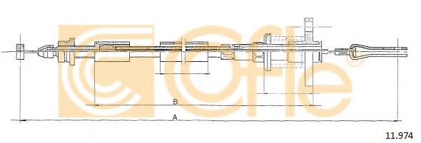 Тросик газа COFLE 11974