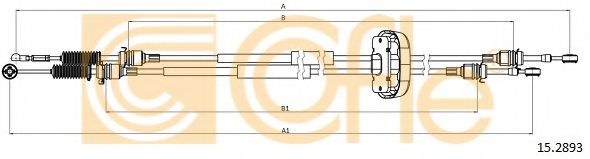 Трос, ступенчатая коробка передач COFLE 15.2893