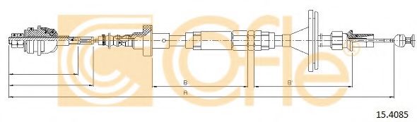 Трос, управление сцеплением COFLE 15.4085