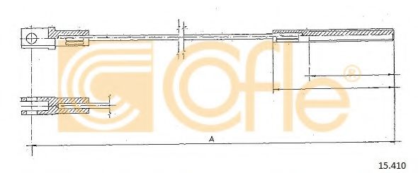 Трос, управление сцеплением COFLE 15410