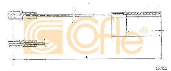 Трос, управление сцеплением COFLE 15411