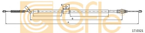 Трос, стояночная тормозная система COFLE 17.0321