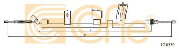 Трос, стояночная тормозная система COFLE 17.0330