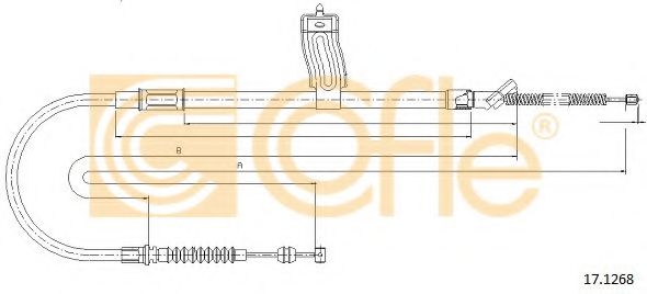 Трос, стояночная тормозная система COFLE 17.1268
