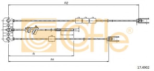 Трос, стояночная тормозная система COFLE 17.4902
