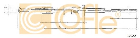 Трос, управление сцеплением COFLE 17025