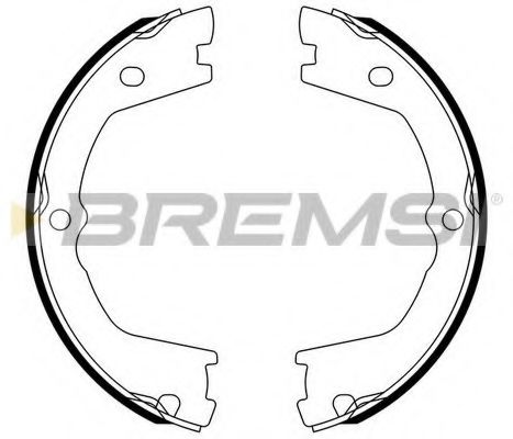 Комплект тормозных колодок, стояночная тормозная система BREMSI GF0142