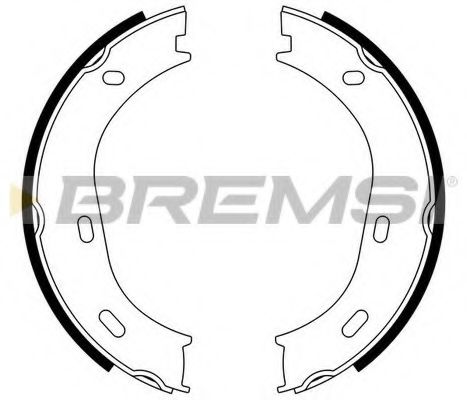 Комплект тормозных колодок, стояночная тормозная система BREMSI GF0301