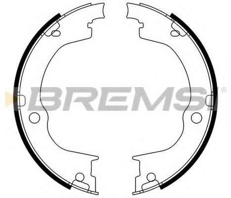 Комплект тормозных колодок, стояночная тормозная система BREMSI GF0360