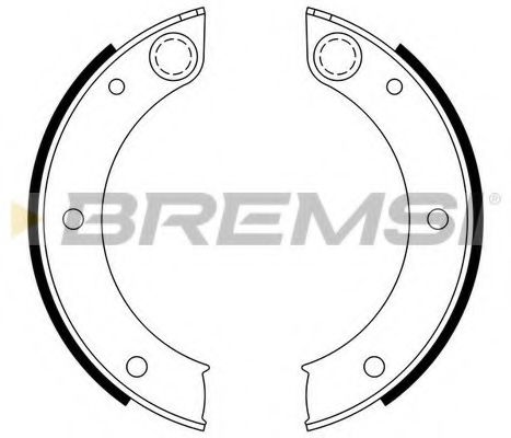 Комплект тормозных колодок, стояночная тормозная система BREMSI GF0396