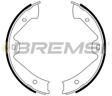 Комплект тормозных колодок, стояночная тормозная система BREMSI GF0562