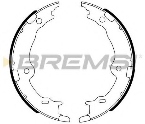 Комплект тормозных колодок, стояночная тормозная система BREMSI GF0978