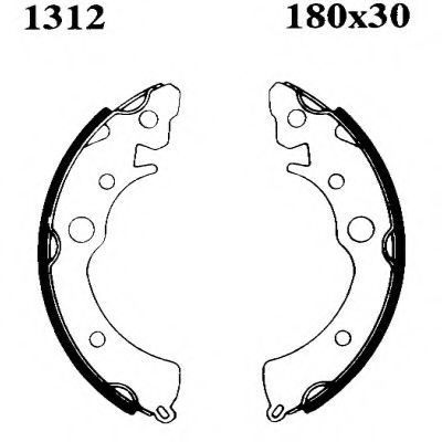 Комплект тормозных колодок BSF 01312