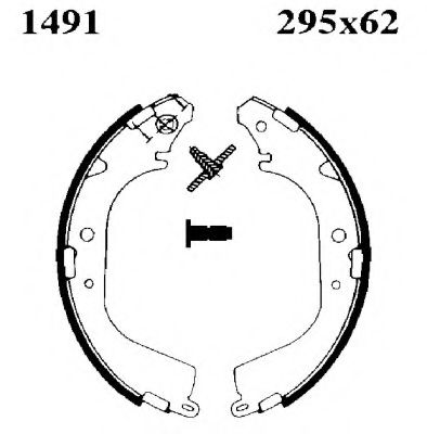 Комплект тормозов, барабанный тормозной механизм BSF 6495