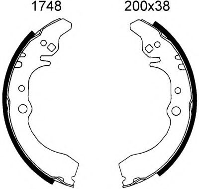 Комплект тормозных колодок BSF 01748