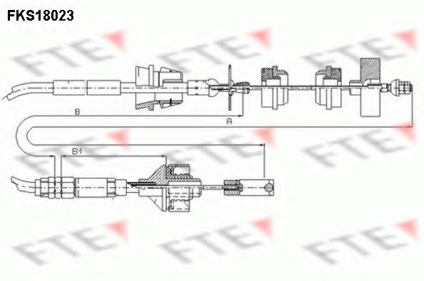 Трос, управление сцеплением FTE FKS18023