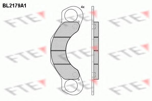 Комплект тормозных колодок, дисковый тормоз FTE 20510