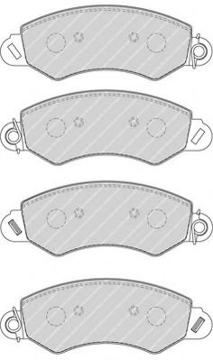 Комплект тормозных колодок, дисковый тормоз FERODO FVR1774