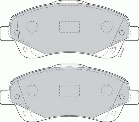 Комплект тормозных колодок, дисковый тормоз FERODO FSL1648