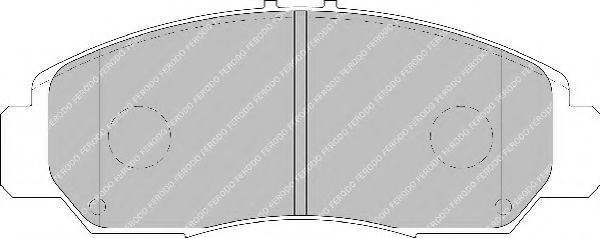 Комплект тормозных колодок, дисковый тормоз FERODO FSL1669