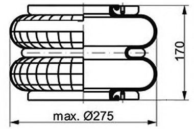 Кожух пневматической рессоры PE Automotive 084.004-12A