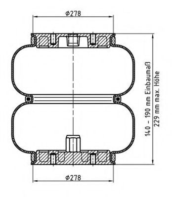 Кожух пневматической рессоры PE Automotive 084.326-41A