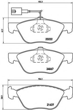 Комплект тормозных колодок, дисковый тормоз BREMBO P 23 112