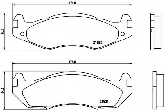 Комплект тормозных колодок, дисковый тормоз BREMBO P 37 001