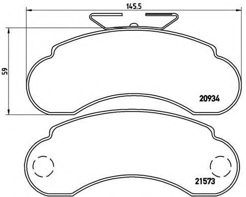 Комплект тормозных колодок, дисковый тормоз BREMBO P 50 021