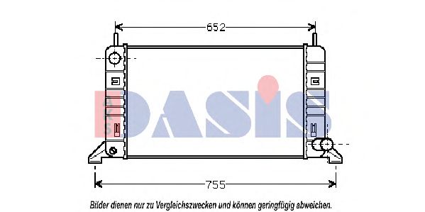 Радиатор, охлаждение двигателя AKS DASIS 090032N