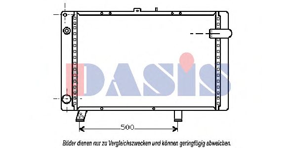 Радиатор, охлаждение двигателя AKS DASIS 160680N