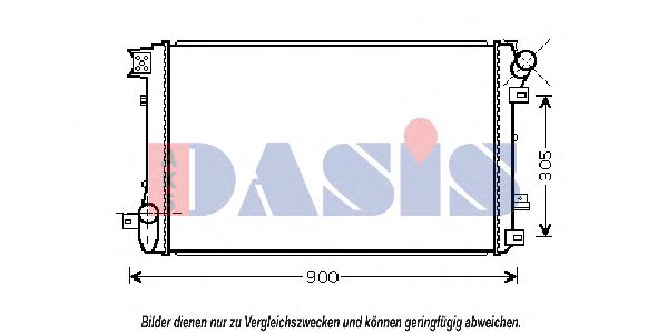 Радиатор, охлаждение двигателя AKS DASIS 180059N