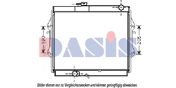 Радиатор, охлаждение двигателя AKS DASIS TO2436