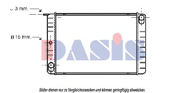 Радиатор, охлаждение двигателя AKS DASIS 220300N
