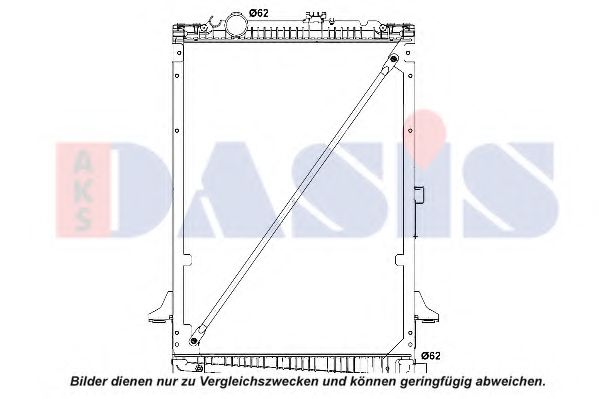 Радиатор, охлаждение двигателя AKS DASIS 290011N