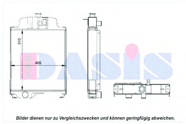 Радиатор, охлаждение двигателя AKS DASIS 4502241