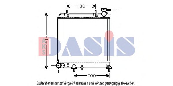 Радиатор, охлаждение двигателя AKS DASIS 560014N