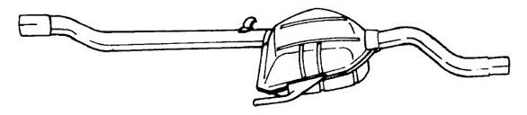 Средний глушитель выхлопных газов AKS DASIS SG12464