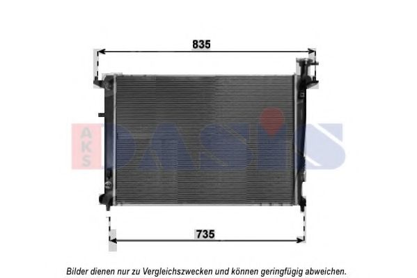 Радиатор, охлаждение двигателя AKS DASIS 510166N