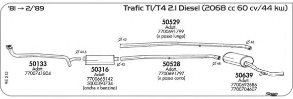 Система выпуска ОГ AKS DASIS SGRE212