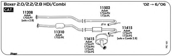 Система выпуска ОГ AKS DASIS SGPE161