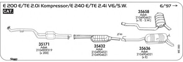 Система выпуска ОГ AKS DASIS SGME093