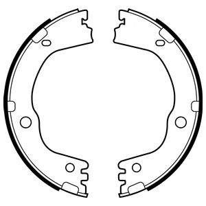 Комплект тормозных колодок, стояночная тормозная система DELPHI LS2081