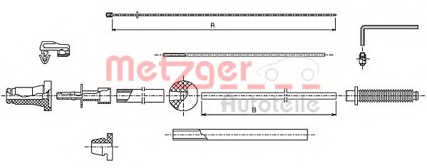 Тросик газа METZGER 10.1175