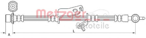 Тормозной шланг METZGER 4110954