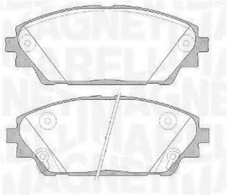 Комплект тормозных колодок, дисковый тормоз MAGNETI MARELLI 363916060808
